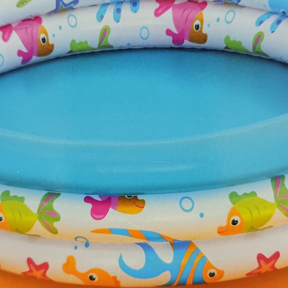 New 40" CORAL REEF INFLATABLE Child Swimming Pool Fish Tropical Ages 2 Yr+ w Box - Picture 2 of 13